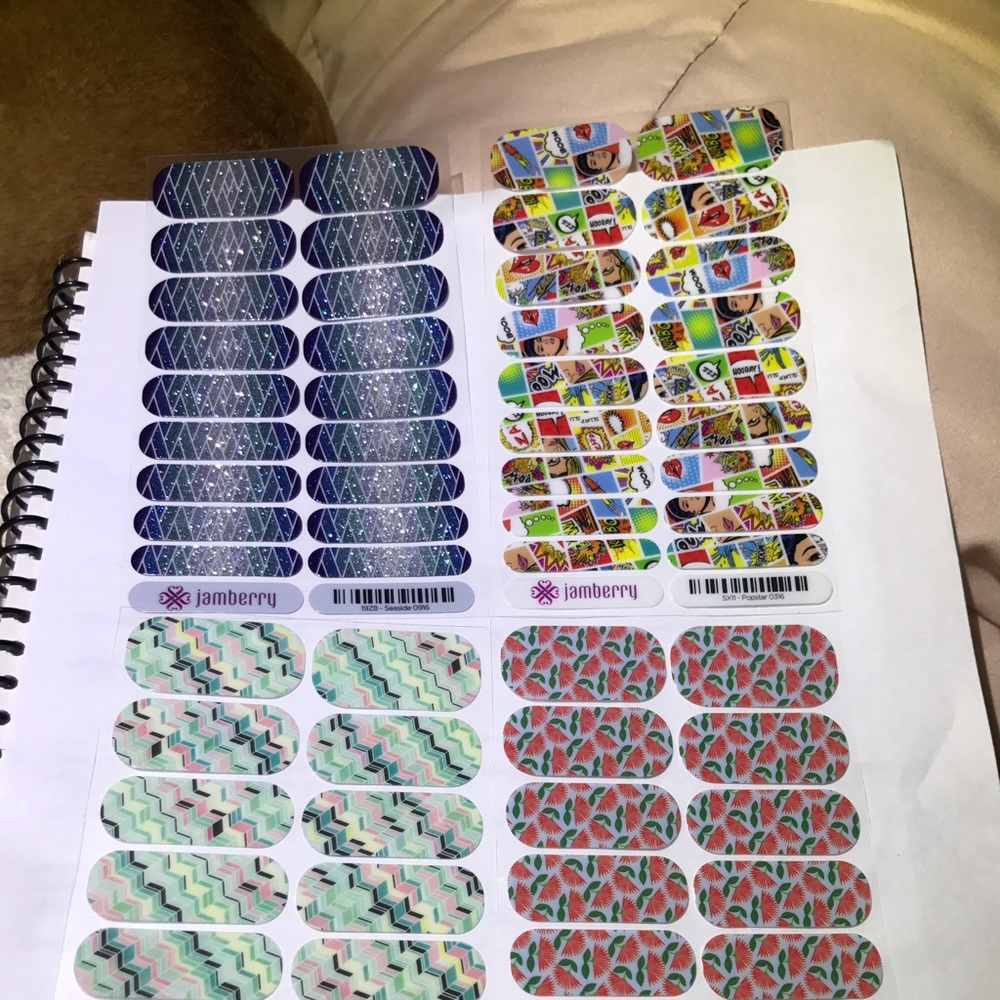 Jamberry full sheets includes seaside sparkle